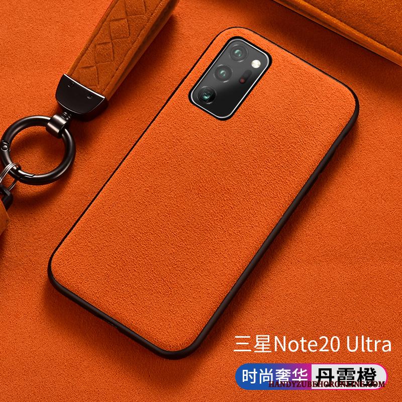 Samsung Galaxy Note20 Ultra Hoesje Siliconen Ster Europa Luxe Rood Anti-fall