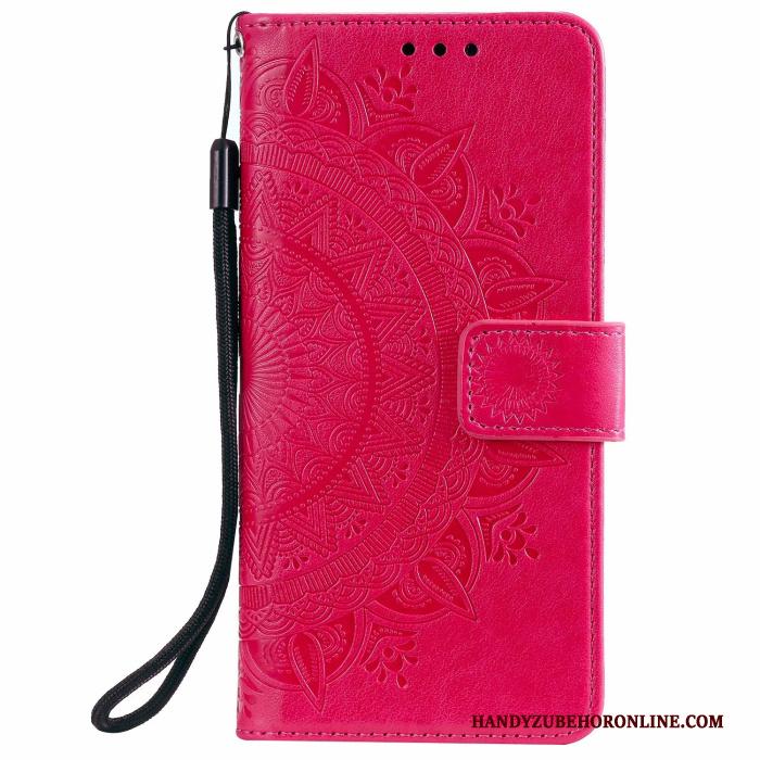 Samsung Galaxy Note20 Ultra Hoesje Ster Hoes Bescherming Roze Folio Kaart Leren Etui