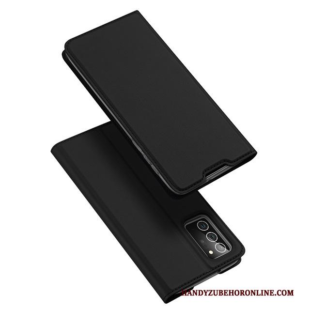 Samsung Galaxy Note20 Ultra Roze Ster Hoesje Telefoon Magnetisch Dun Clamshell Leren Etui