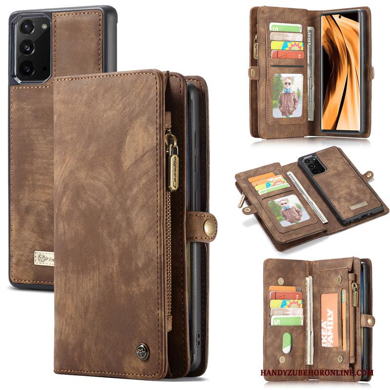 Samsung Galaxy Note20 Wijnrood Folio Tas Leren Etui Ster Hoesje Telefoon