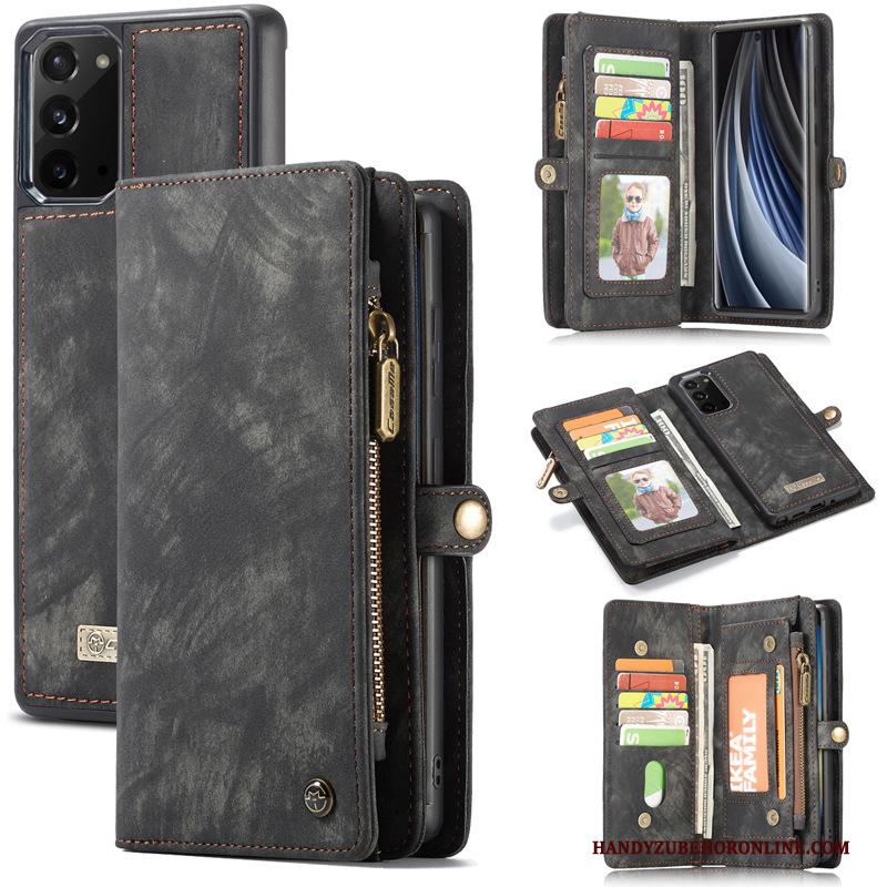 Samsung Galaxy Note20 Wijnrood Folio Tas Leren Etui Ster Hoesje Telefoon