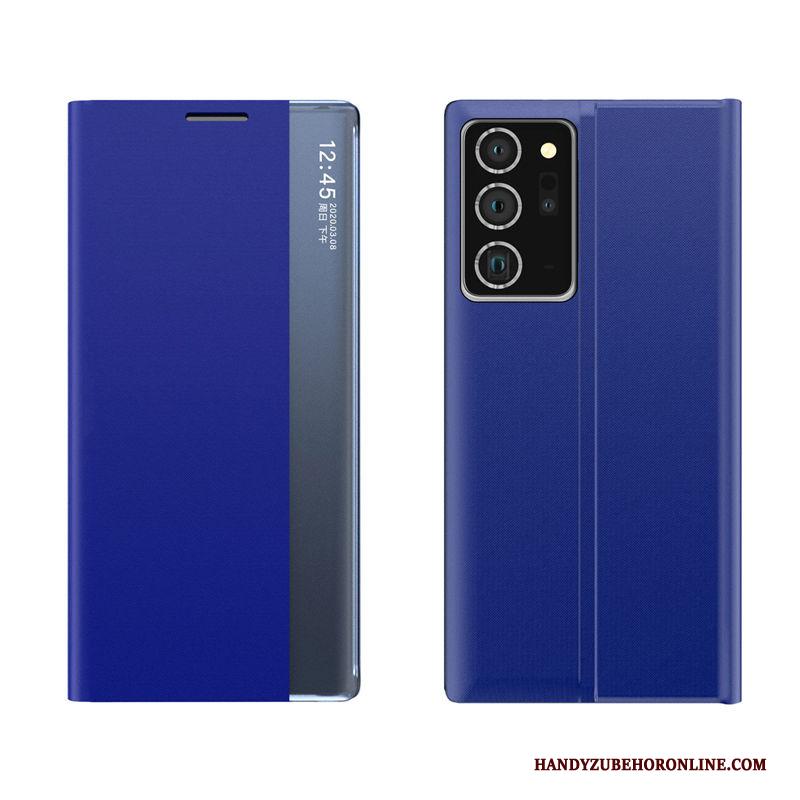 Samsung Galaxy Note20 Zwart Windows Hoes Ster Clamshell Bescherming Hoesje Telefoon
