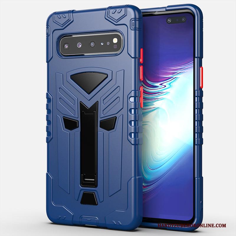 Samsung Galaxy S10 5g Achterklep Hoes Bescherming Ondersteuning Hoesje Telefoon Ster Groen