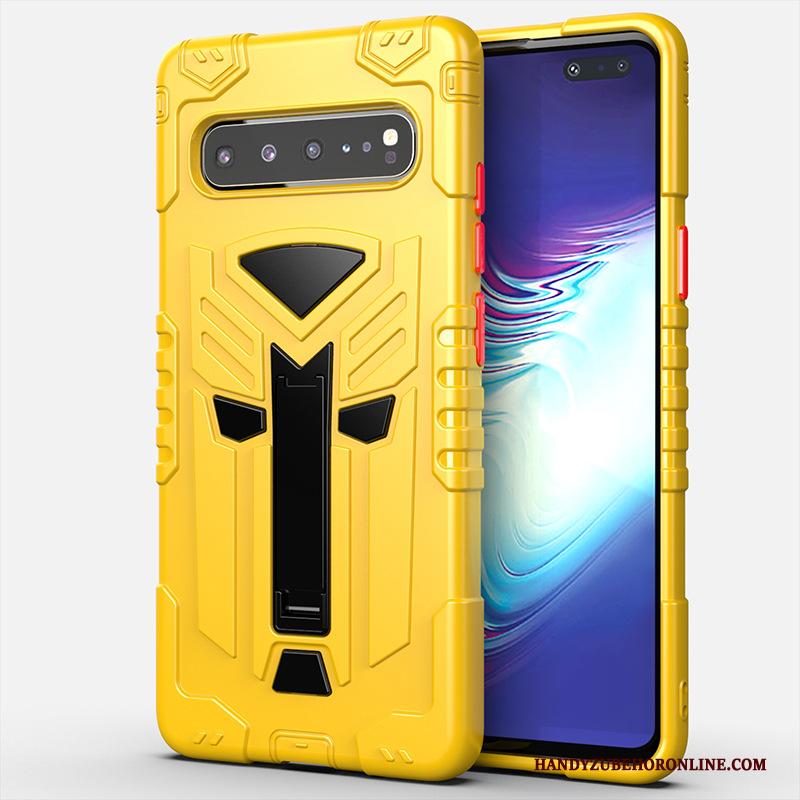 Samsung Galaxy S10 5g Achterklep Hoes Bescherming Ondersteuning Hoesje Telefoon Ster Groen