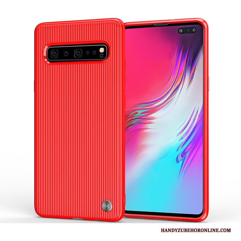 Samsung Galaxy S10 5g Bescherming Anti-fall Hoesje Scheppend Ster Blauw Siliconen