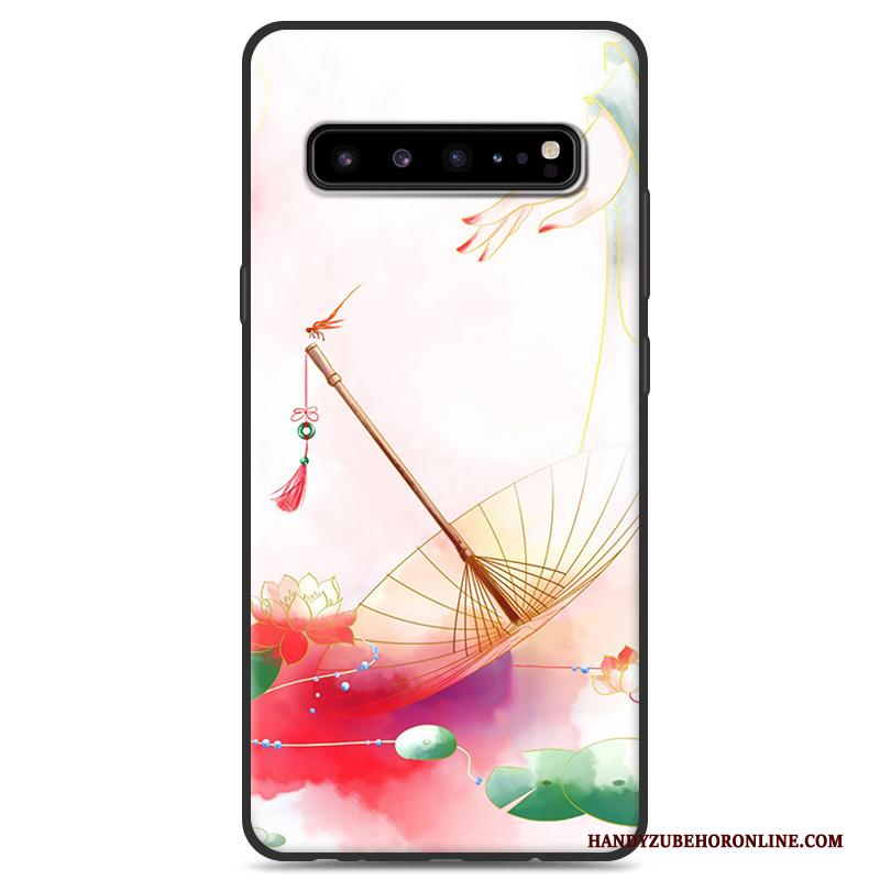 Samsung Galaxy S10 5g Bescherming Ster Hoesje Telefoon Wind Wit