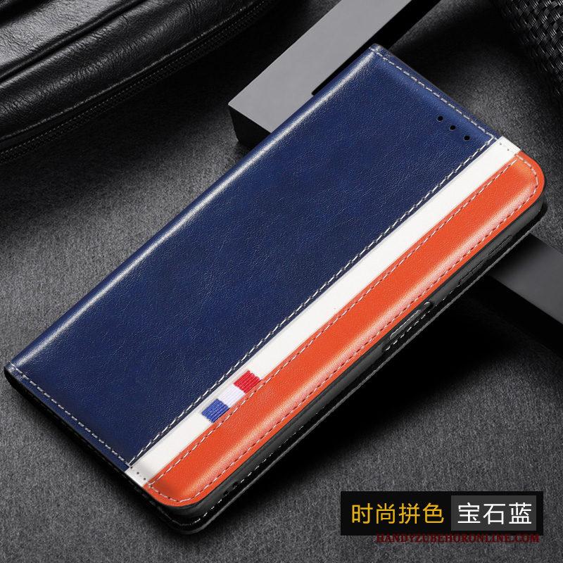 Samsung Galaxy S10 5g Blauw Hoesje Telefoon Folio Ster Leren Etui