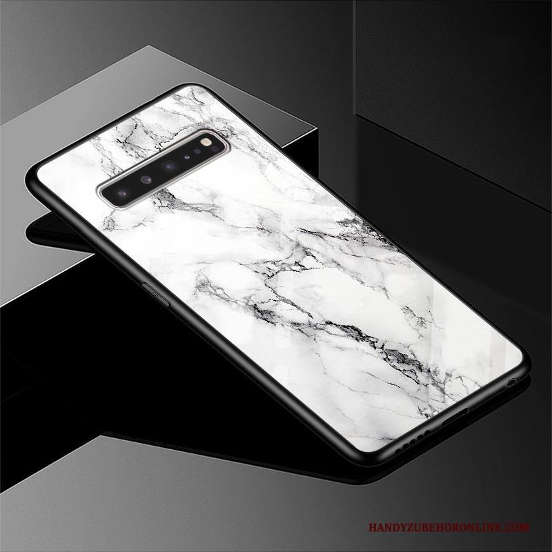 Samsung Galaxy S10 5g Donkerblauw Hoesje Telefoon Bescherming Lovers Glas Licht Wind