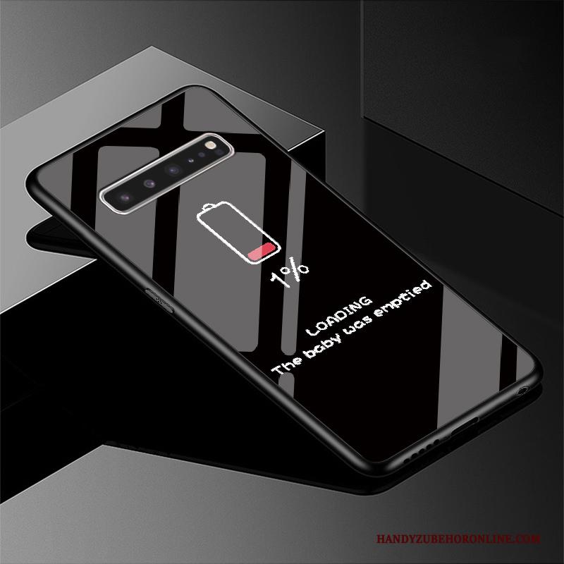 Samsung Galaxy S10 5g Hoesje Telefoon Glas Ster Groen Bescherming Mooie Eenvoudige