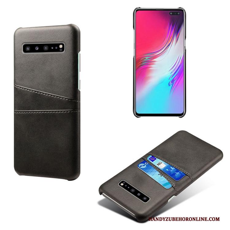 Samsung Galaxy S10 5g Hoesje Telefoon Persoonlijk Mini Ster Koe Leer Patroon