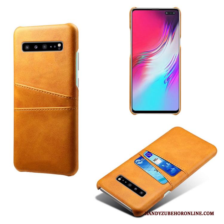 Samsung Galaxy S10 5g Hoesje Telefoon Persoonlijk Mini Ster Koe Leer Patroon