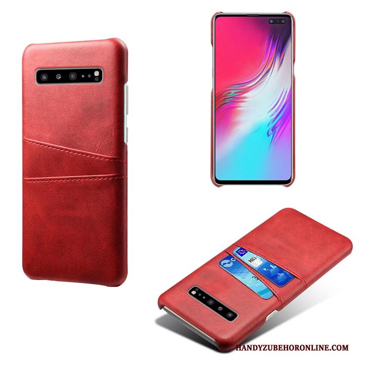 Samsung Galaxy S10 5g Hoesje Telefoon Persoonlijk Mini Ster Koe Leer Patroon