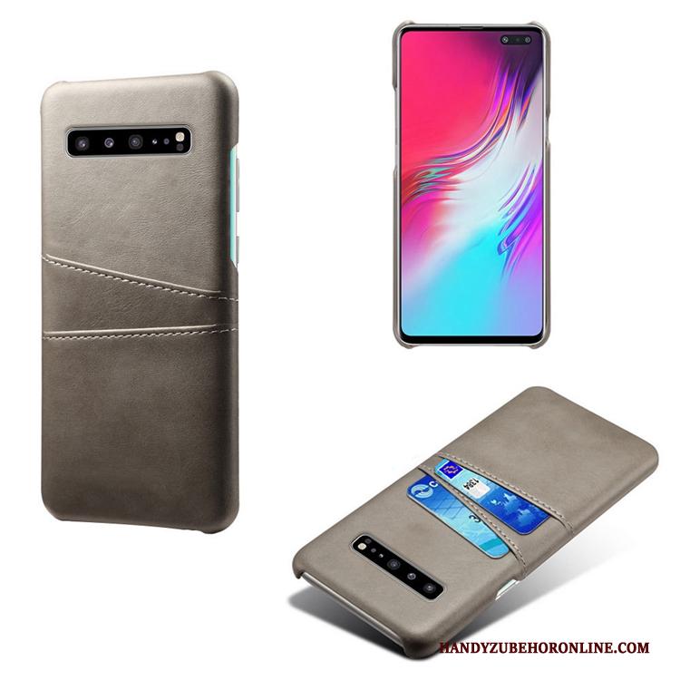 Samsung Galaxy S10 5g Hoesje Telefoon Persoonlijk Mini Ster Koe Leer Patroon