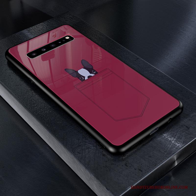 Samsung Galaxy S10 5g Hoesje Telefoon Persoonlijk Skärmskydd Donkerblauw Net Red Ster Trend