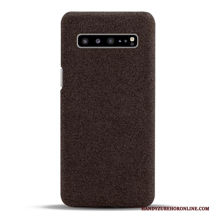 Samsung Galaxy S10 5g Persoonlijk Hoesje Telefoon Canvas Blauw Ster Tas Patroon