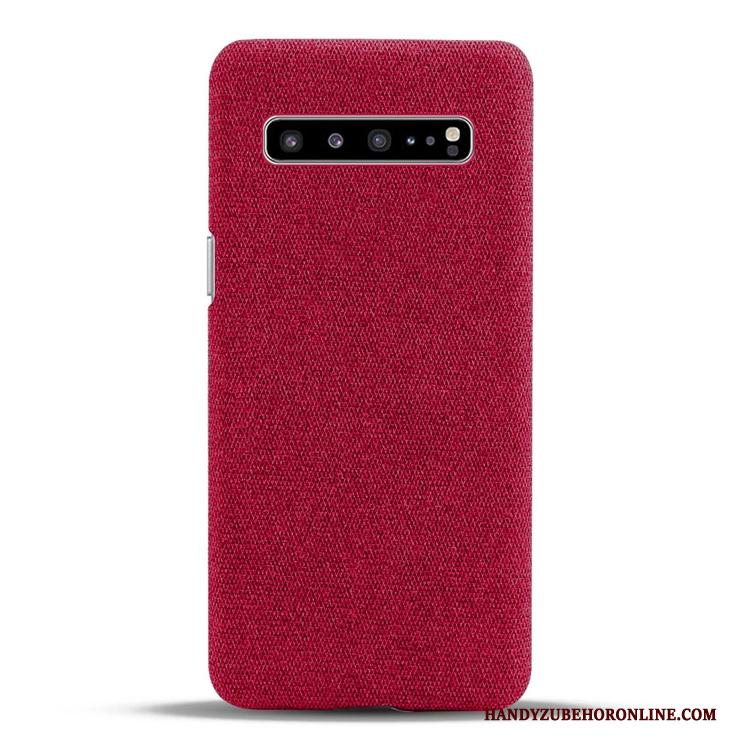 Samsung Galaxy S10 5g Persoonlijk Hoesje Telefoon Canvas Blauw Ster Tas Patroon