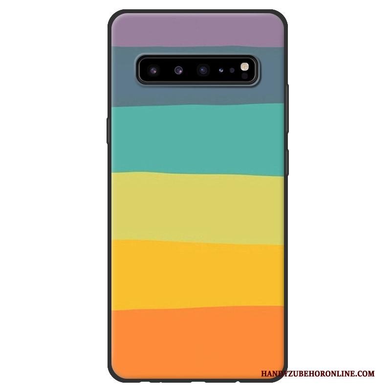 Samsung Galaxy S10 5g Ster Hoesje Telefoon Zacht Zwart Bescherming Roze Schrobben