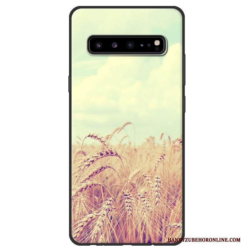 Samsung Galaxy S10 5g Ster Hoesje Telefoon Zacht Zwart Bescherming Roze Schrobben