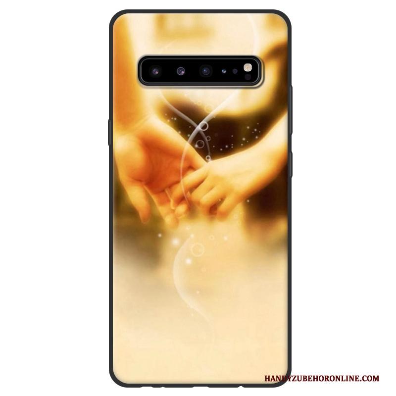 Samsung Galaxy S10 5g Ster Hoesje Telefoon Zacht Zwart Bescherming Roze Schrobben