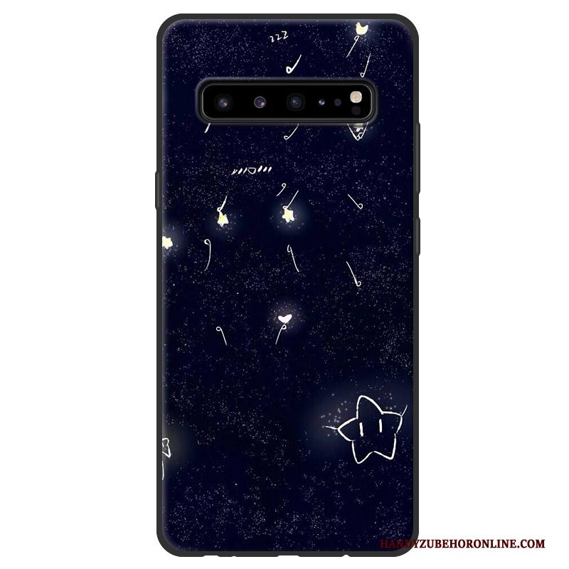 Samsung Galaxy S10 5g Ster Hoesje Telefoon Zacht Zwart Bescherming Roze Schrobben