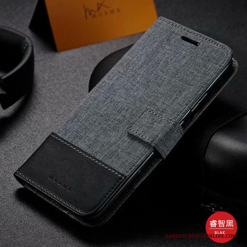 Samsung Galaxy S10 5g Zwart Folio Bescherming Leren Etui Ster Hoesje Telefoon Siliconen