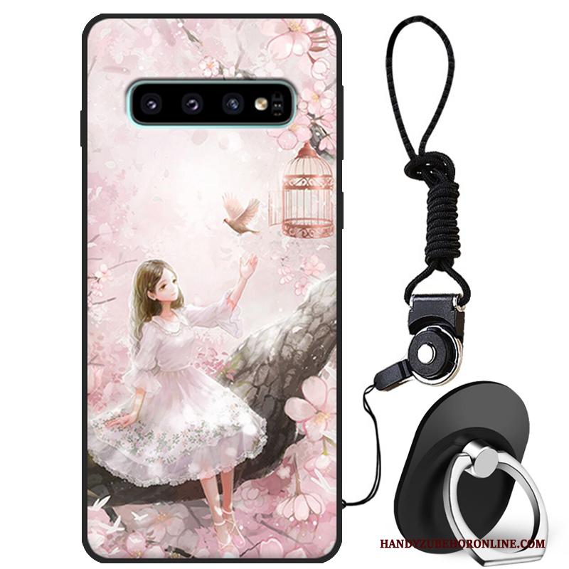 Samsung Galaxy S10 Bescherming All Inclusive Mooie Roze Hoesje Telefoon Zacht Ster