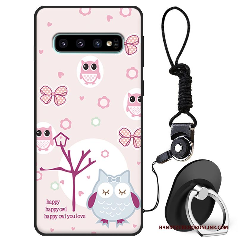 Samsung Galaxy S10 Bescherming All Inclusive Mooie Roze Hoesje Telefoon Zacht Ster