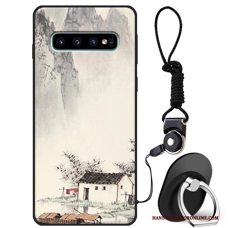 Samsung Galaxy S10 Bescherming All Inclusive Mooie Roze Hoesje Telefoon Zacht Ster