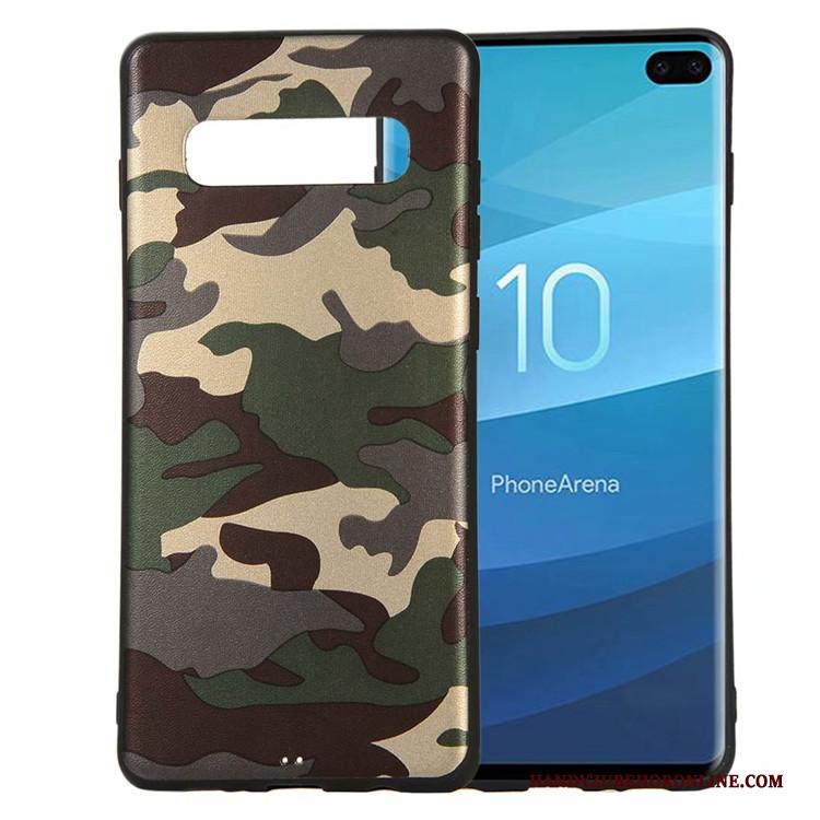 Samsung Galaxy S10+ Bescherming Hoesje Telefoon Wit Nieuw Camouflage Anti-fall All Inclusive