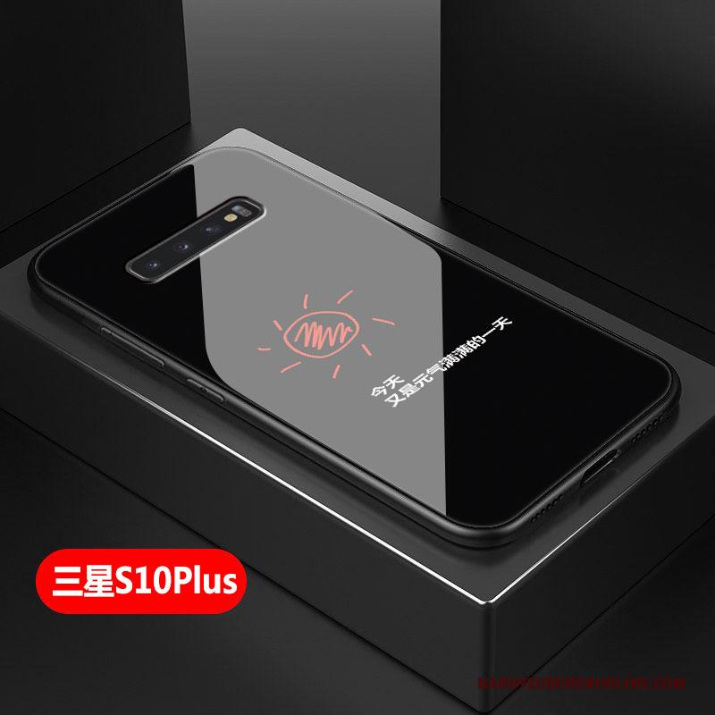 Samsung Galaxy S10+ Bescherming Persoonlijk Mooie Hoesje Spotprent Glas Anti-fall