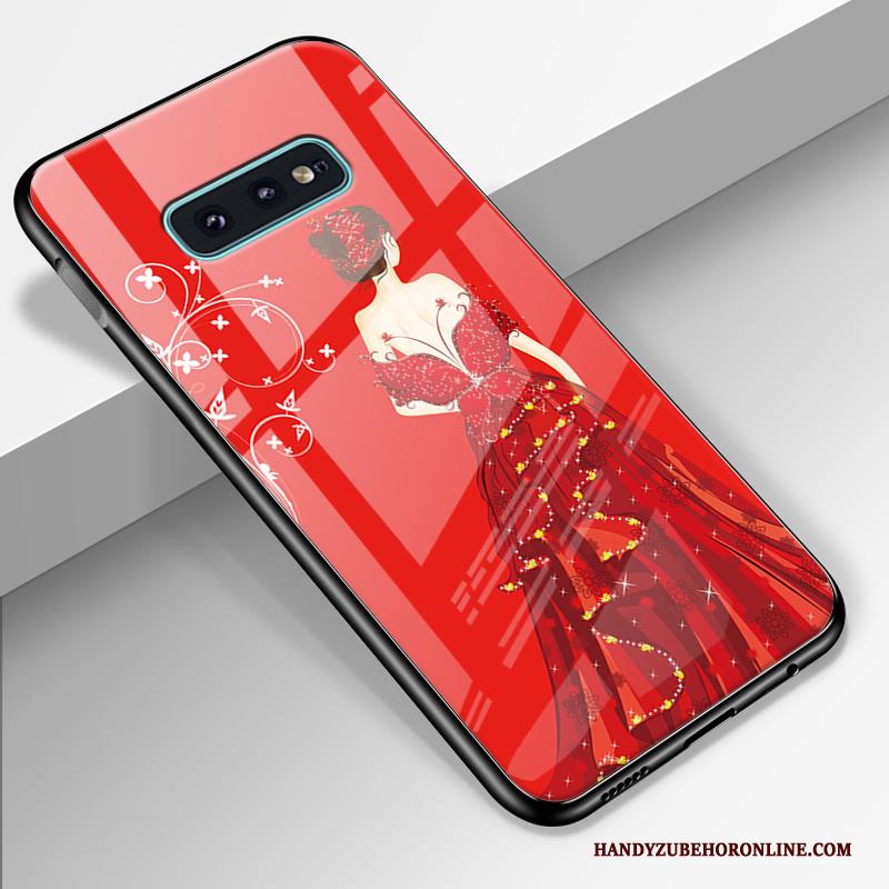 Samsung Galaxy S10+ Bescherming Zacht Rood All Inclusive Hoesje Telefoon Hard Gazen