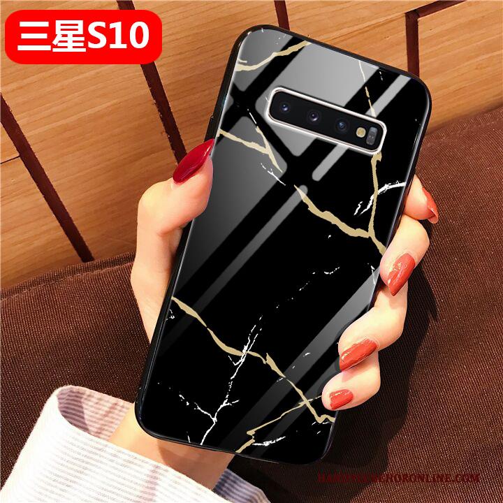 Samsung Galaxy S10 Glas Anti-fall Scheppend Hoesje Telefoon Wit Trendy Merk Net Red