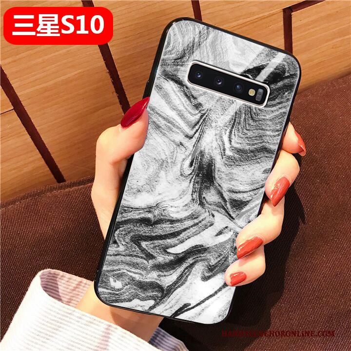 Samsung Galaxy S10 Glas Anti-fall Scheppend Hoesje Telefoon Wit Trendy Merk Net Red