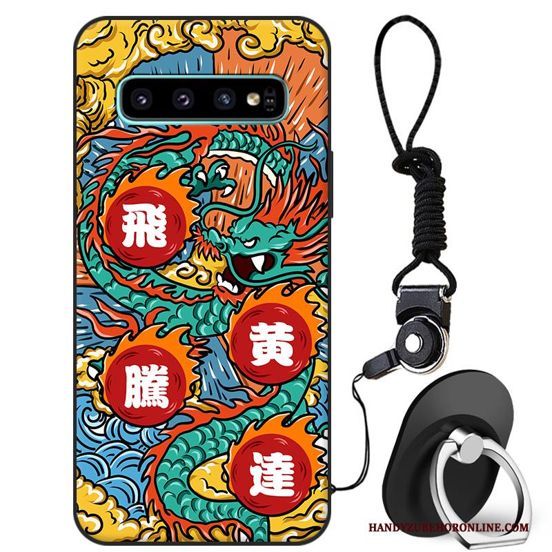 Samsung Galaxy S10 Hoesje Anti-fall Chinese Stijl Siliconen Bescherming Hoes Persoonlijk Ster