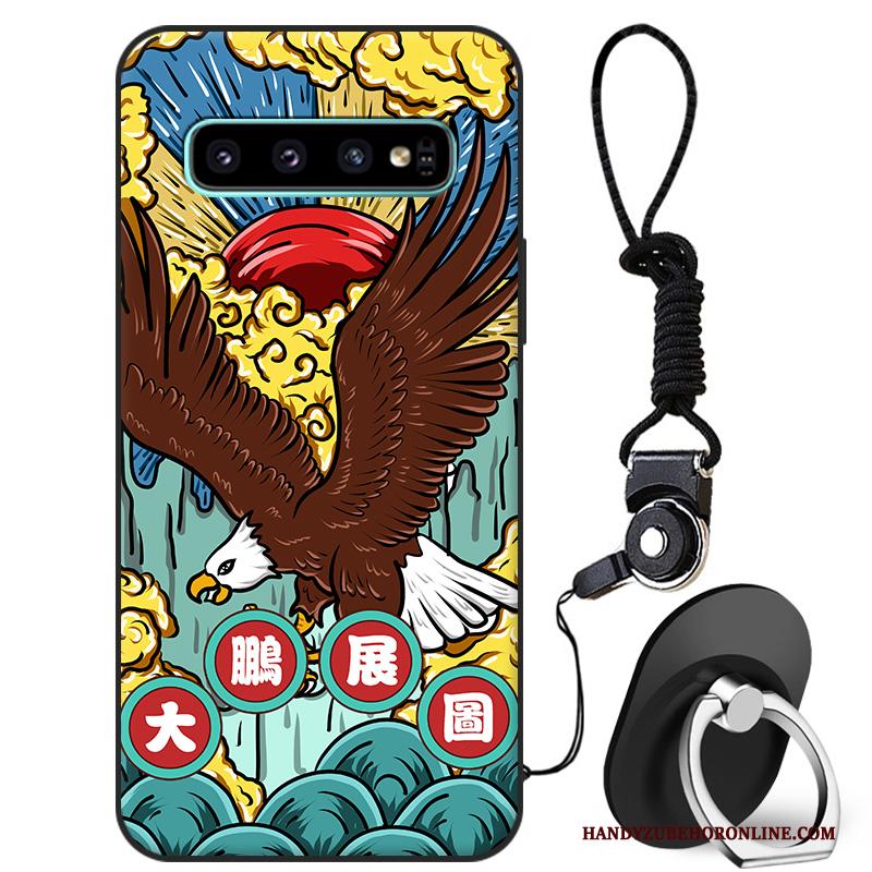Samsung Galaxy S10 Hoesje Anti-fall Chinese Stijl Siliconen Bescherming Hoes Persoonlijk Ster