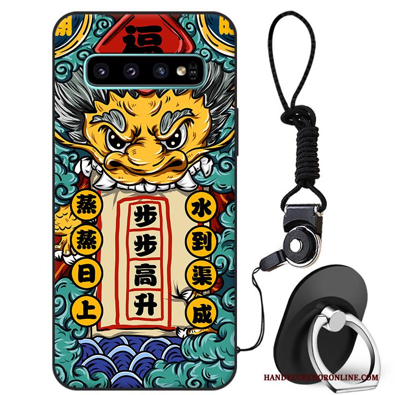 Samsung Galaxy S10 Hoesje Anti-fall Chinese Stijl Siliconen Bescherming Hoes Persoonlijk Ster