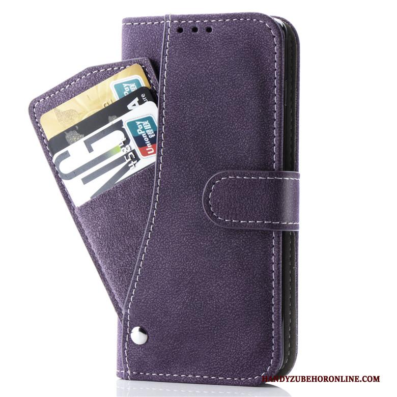 Samsung Galaxy S10 Hoesje Anti-fall Mobiele Telefoon Leren Etui Clamshell Hoes Purper Zacht