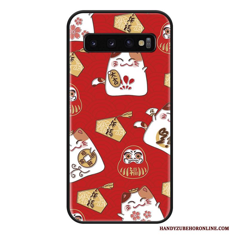 Samsung Galaxy S10+ Hoesje Anti-fall Siliconen All Inclusive Trendy Merk Vreugdevol Ster Hanger