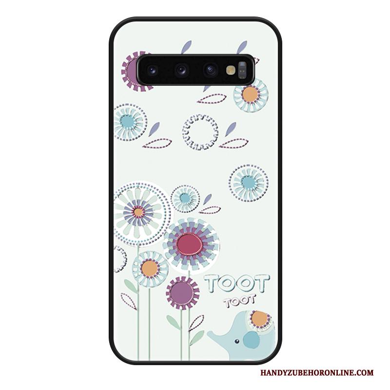 Samsung Galaxy S10+ Hoesje Bescherming Spotprent Scheppend Mooie Trendy Merk Hanger Anti-fall