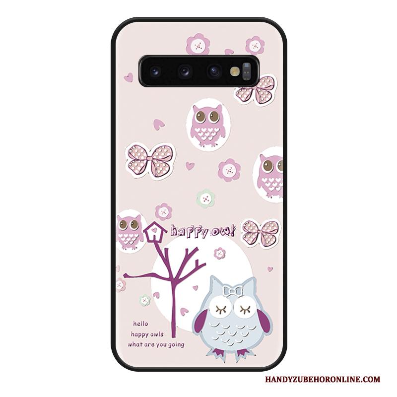 Samsung Galaxy S10+ Hoesje Bescherming Spotprent Scheppend Mooie Trendy Merk Hanger Anti-fall