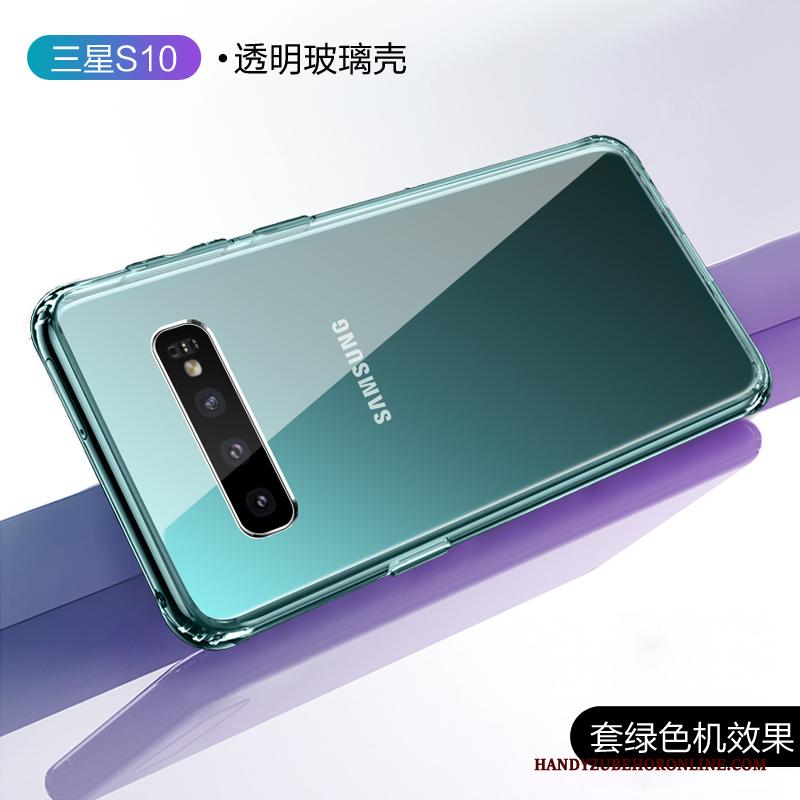 Samsung Galaxy S10 Hoesje Glas All Inclusive Telefoon Siliconen Doorzichtig Groen