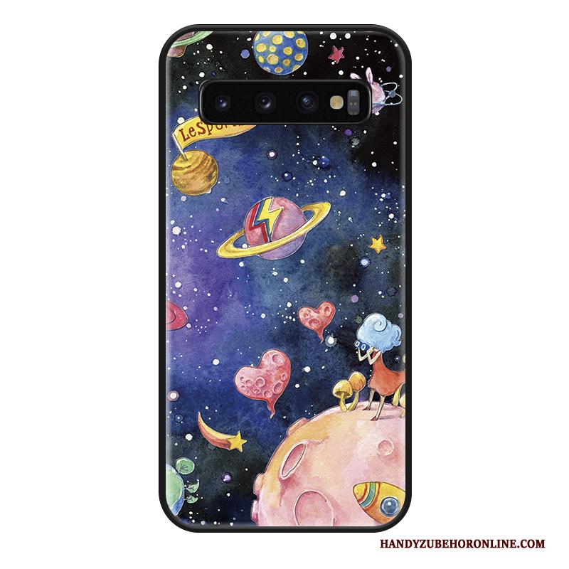 Samsung Galaxy S10+ Hoesje Hanger Kleurrijke Anti-fall Sterrenhemel Trendy Merk Mooie Scheppend