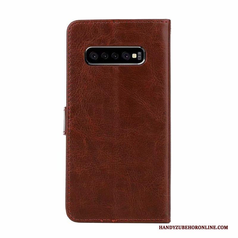 Samsung Galaxy S10+ Hoesje Hoes Ster Siliconen Mobiele Telefoon All Inclusive Folio Leren Etui