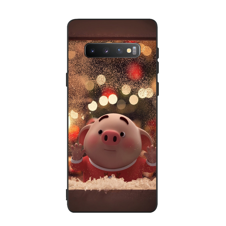 Samsung Galaxy S10+ Hoesje Hoes Zacht Anti-fall Mooie Rood Ster Spotprent