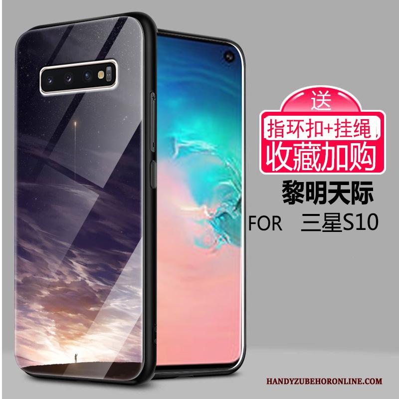 Samsung Galaxy S10 Hoesje Licht Scheppend Ster Bescherming Anti-fall Glas Sterrenhemel