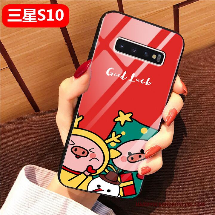 Samsung Galaxy S10 Hoesje Persoonlijk All Inclusive Hoes Spotprent Ster Net Red Mooie