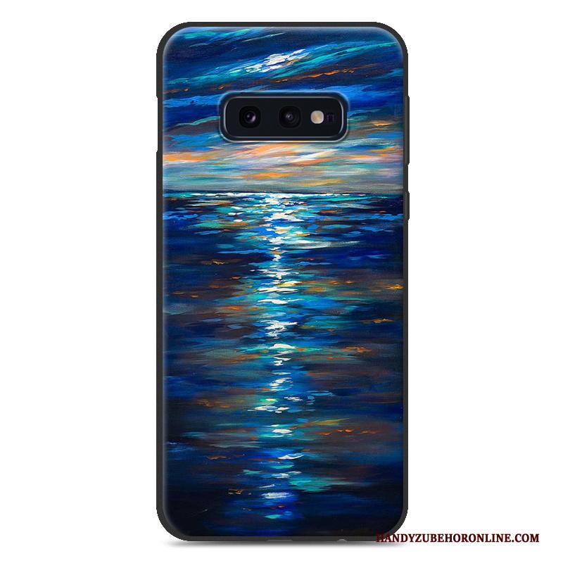 Samsung Galaxy S10+ Hoesje Persoonlijk Purper Mooie Siliconen Bescherming Zacht Spotprent