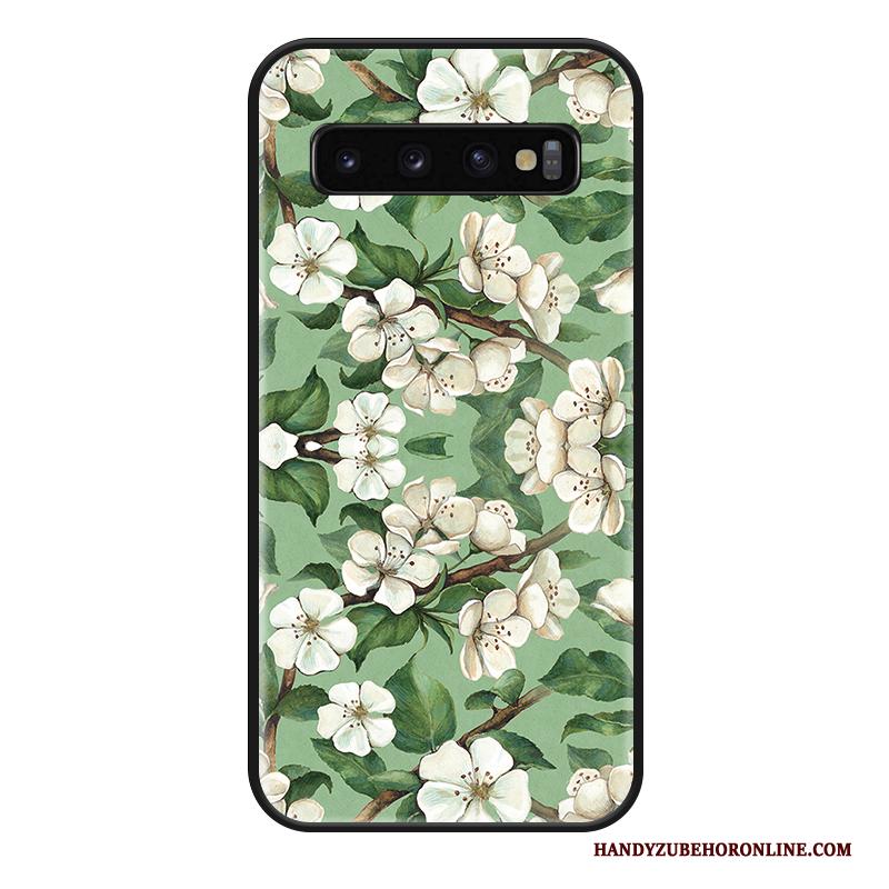 Samsung Galaxy S10+ Hoesje Scheppend Groen Persoonlijk Lovers Wind Anti-fall Landschap