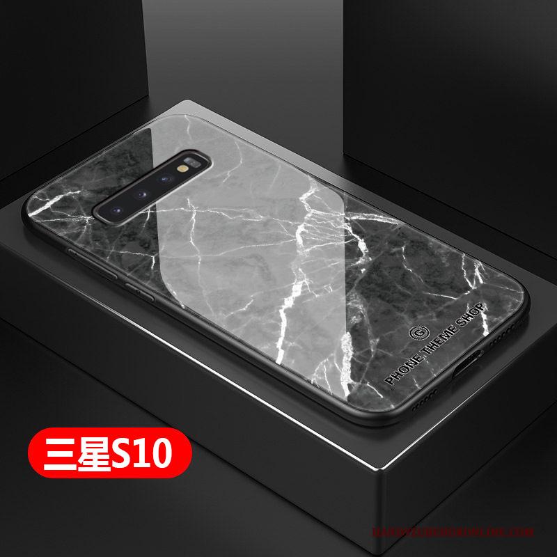 Samsung Galaxy S10 Hoesje Siliconen Sterrenhemel Zacht Eenvoudige Hemming Blauw