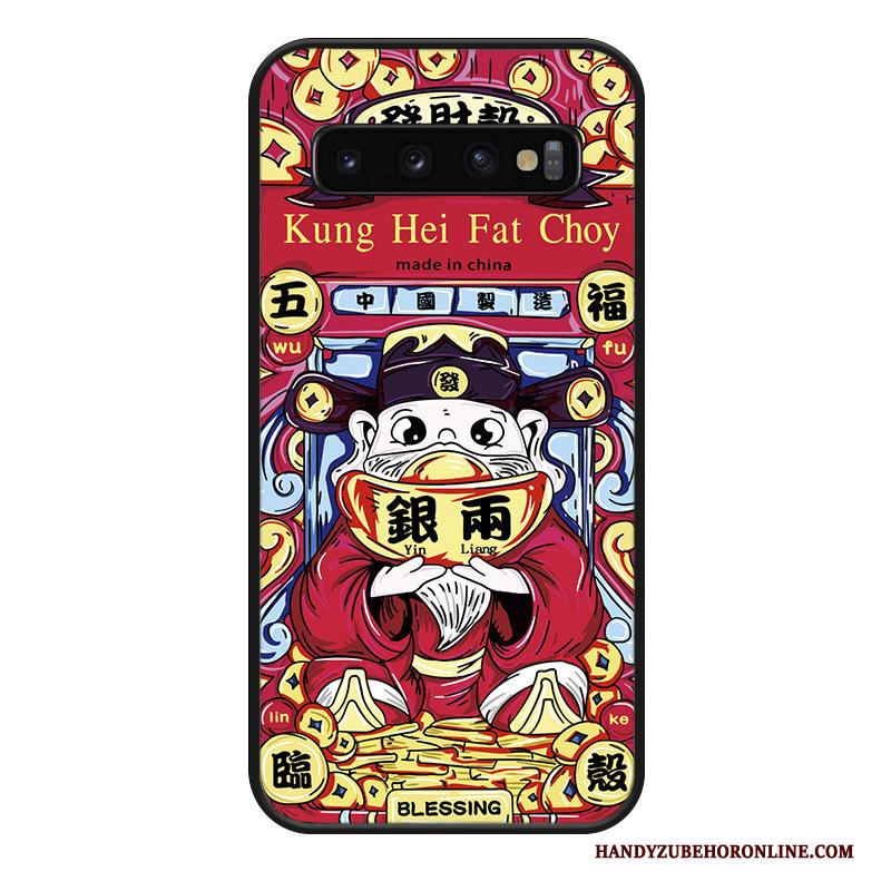 Samsung Galaxy S10+ Hoesje Ster Net Red God Of Wealth Scheppend Bescherming Hoes All Inclusive